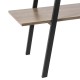 Glitzhome 64.5"H Modern Industrial Rustic Oak Melamine 4-Tier Leaning Bookcases & Ladder Shelves
