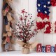 Glitzhome 20"H Americana Berry Table Tree