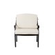 Elm PLUS 2-Piece Cast Aluminum Patio Sofa Chair with Beige Cushion, Olefin Fabric