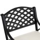 Elm PLUS 2 Piece Cast Aluminum Patio Dining Swivel Chair with Beige Cushion, Olefin Fabric