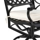 Elm PLUS 2 Piece Cast Aluminum Patio Dining Swivel Chair with Beige Cushion, Olefin Fabric