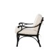 Elm PLUS Cast Aluminum Patio Sofa Chair with Beige Cushion, Olefin Fabric