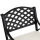 Elm PLUS Cast Aluminum Patio Dining Swivel Chair with Beige Cushion, Olefin Fabric 