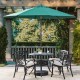 Elm PLUS Set of 2 Cast Aluminum Patio Dining Chairs with Beige Cushions, Olefin Fabric