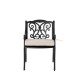 Elm PLUS Set of 2 Cast Aluminum Patio Dining Chairs with Beige Cushions, Olefin Fabric