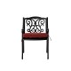 Elm PLUS Set of 2 Cast Aluminum Patio Dining Chairs with Wine Red Cushions, Olefin Fabric