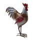 Glitzhome 21.25"H Farmhouse Rustic Galvanized Metal Rooster Statue Décor