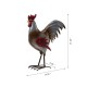 Glitzhome 21.25"H Farmhouse Rustic Galvanized Metal Rooster Statue Décor