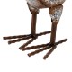 Glitzhome 15.25"H Farmhouse Rustic Galvanized Metal Hen Statue Décor