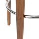 Glitzhome Mid-century Modern Camel PU/Walnut bentwood Swivel Bar Chair, Set of 2