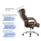 Elm PLUS Coffee Big and Tall Air PU Leather Gaslift Adjustable Height Swivel Executive Chair