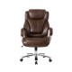 Elm PLUS Coffee Big and Tall Air PU Leather Gaslift Adjustable Height Swivel Executive Chair