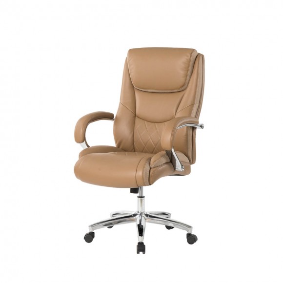 Elm PLUS Camel Big and Tall Air PU Leather Gaslift Adjustable Height Swivel Executive Chair