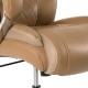 Elm PLUS Camel Big and Tall Air PU Leather Gaslift Adjustable Height Swivel Executive Chair