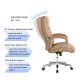 Elm PLUS Camel Big and Tall Air PU Leather Gaslift Adjustable Height Swivel Executive Chair