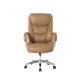 Elm PLUS Camel Big and Tall Air PU Leather Gaslift Adjustable Height Swivel Executive Chair