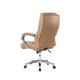 Elm PLUS Camel Big and Tall Air PU Leather Gaslift Adjustable Height Swivel Executive Chair