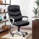Elm PLUS Black PU Leather Gaslift Adjustable Height Swivel Office Chair