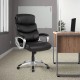 Elm PLUS Black PU Leather Gaslift Adjustable Height Swivel Office Chair