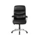 Elm PLUS Black PU Leather Gaslift Adjustable Height Swivel Office Chair