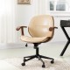 Glitzhome Cream PU Leather Adjustable Height Swivel Desk Chair/Task Chair