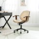 Glitzhome Cream PU Leather Adjustable Height Swivel Desk Chair/Task Chair