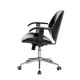 Glitzhome Black PU Leather Adjustable Height Swivel Desk Chair/Task Chair