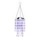 Glitzhome 18.75"H Solar Lighted Transparent Acrylic Jewel Beaded Wind Chime or Chandelier Hanging Décor