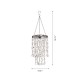 Glitzhome 18.75"H Solar Lighted Transparent Acrylic Jewel Beaded Wind Chime or Chandelier Hanging Décor