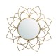 Glitzhome 32.75"D Oversized 3D Lotus Regency Modern Gold Metal Wall Mirror