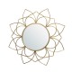 Glitzhome 32.75"D Oversized 3D Lotus Regency Modern Gold Metal Wall Mirror