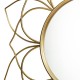 Glitzhome 32.75"D Oversized 3D Lotus Regency Modern Gold Metal Wall Mirror