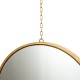 Glitzhome Set of 3 Regency Modern Gold Metal Chains Hanging Mirrors