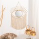 Glitzhome 37.50"H Regency Modern/Boho Metal Eye Mirror With Tassels Hanging Decor