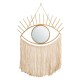Glitzhome 37.50"H Regency Modern/Boho Metal Eye Mirror With Tassels Hanging Decor