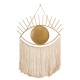 Glitzhome 37.50"H Regency Modern/Boho Metal Eye Mirror With Tassels Hanging Decor