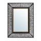 Glitzhome 34.50"H Oversized Modern Black & Gold Metal Wall Mirror