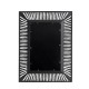 Glitzhome 34.50"H Oversized Modern Black & Gold Metal Wall Mirror