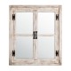 Glitzhome 31.5"H Oversized Farmhouse Wood Window Frame Wall Mirror