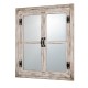 Glitzhome 31.5"H Oversized Farmhouse Wood Window Frame Wall Mirror