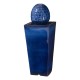 Glitzhome 35.75"H Oversized Cobalt Blue Artichoke Pedestal Ceramic Fountain with Pump and LED Light