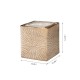 Glitzhome 14.75"H Sand Beige Embossed Pattern Cubic Ceramic Fountain with Pump and LED Light