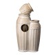 Glitzhome 27.25"H 3-Tier Sand Beige Embossed Pattern Ceramic Pots Fountain with Pump and LED Light