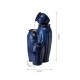 Glitzhome 27.25"H 3-Tier Cobalt Blue Embossed Pattern Ceramic Pots Fountain with Pump and LED Light