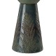 Glitzhome 27.5"H Turquoise Two Birds Embossed Plant Pattern Pedestal Ceramic Fountain with Pump and LED Light