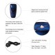 Glitzhome 29.25"H Oversized Cobalt Blue Ceramic Pot Fountain with Pump and LED Light