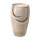 Glitzhome 21.25"H Sand Beige Ceramic Pot Fountain with Pump and LED Light