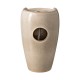 Glitzhome 21.25"H Sand Beige Ceramic Pot Fountain with Pump and LED Light