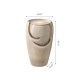 Glitzhome 21.25"H Sand Beige Ceramic Pot Fountain with Pump and LED Light