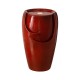 Glitzhome 21.25"H Red Ceramic Pot Fountain with Pump and LED Light